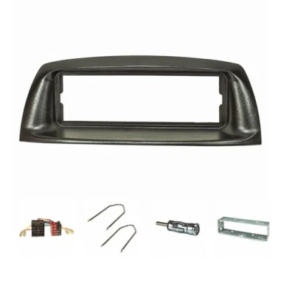 Abbildung von tomzz Audio 2414 017 Radioblende Set kompatibel mit FIAT Punto 188 Bj.1999 2005 schwarz Radioadapter ISO Antennenadapter DIN Entriegelungsbügel Einbauschacht