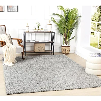 Abbildung von Surya Hochflor Teppich &quot;UNI CHIC 2300&quot;, rechteckig, Flauschig, Langflor, Weich, Wohnzimmer Flurteppich, Grau