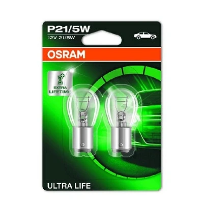 Abbildung von OSRAM ULTRA LIFE 7528ULT 02B Glühlampe, Blinkleuchte 12 21/5 P21/5W FORD: Focus 2 Schrägheck, Mk3 Kasten / Kombi, FIESTA 7