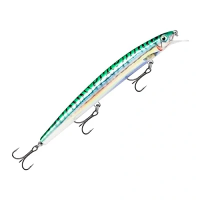 Abbildung von Rapala Unisex Adult MaxRap Angelköder Angelzubehör mit aerodynamischem Profil Salzwasser Spinnköder Lauftiefe 0,3 0,9m Fischköder 17cm, 28g Hergestellt in Estland Live Green Mackerel, Standard