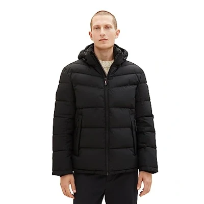 Abbildung von TOM TAILOR Herren 1037339 Puffer Jacke mit Kapuze, 29999 Black, XXXL