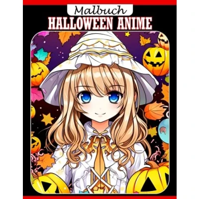Abbildung von Halloween Anime Ausmalbuch: Atemberaubende Ausmalbilder mit wunderbaren Illustrationen für Jugendliche und Erwachsene zur Stressreduzierung Entspannung