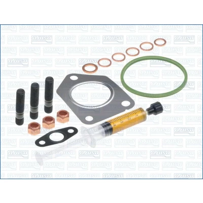 Abbildung von AJUSA JTC11803 Montagesatz, Lader with studs, syringe oil mit Dichtungen Montageanleitung BMW: 3 Limousine, X3, 5 Touring, MINI: Schrägheck