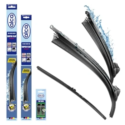 Abbildung von alca® Scheibenwischer Set mit Heckscheibenwischer passend für VW TIGUAN (05.2011 07.2018) SUPER FLAT Flachbalkenwischer Front und Heckwischer