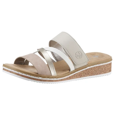 Abbildung von Rieker Pantolette flach, Damen, Größe: 42, Bunt Schuhe
