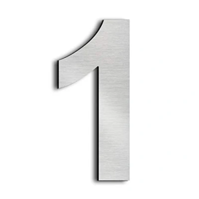 Abbildung von nanlyiau 6in/15.5cm Edelstahl hausnummer Hausnummern aus zahlen massivem SUS304,gebürstet schwebe effekt(6in 1)