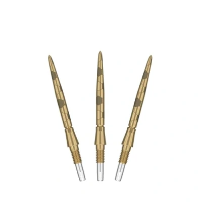 Abbildung von Target Darts Swiss Point Storm Steel Dart Points, Onyx (3er Pack Spitzen) 26 MM Gold Dartspitzen, Ersatzspitzen, Zubehör für Profi