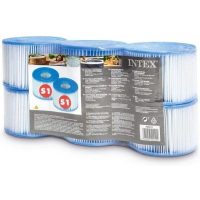 Abbildung von Filterpatrone S1 Sechserpack Schrumpfschlauch mit Litho Schwimmbad Artikel Intex