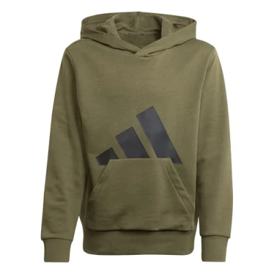 Abbildung von adidas Unisex Kinder Essentials Big Logo Hoodie, Olive strata/Black, 11 12 Years