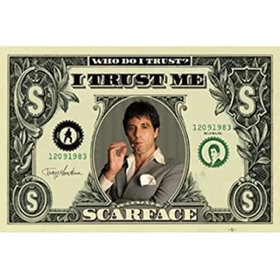 Abbildung von PYRAMID Poster Scarface Dollarschein (Who do I Trust) 91,5 x 61 cm