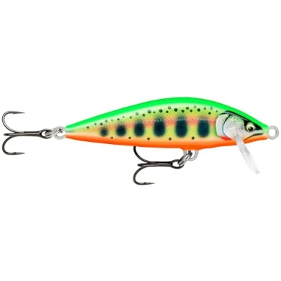 Abbildung von Rapala Countdown Fishing Lure Elite Construction Balsa Köder Süßwasser fließen Schwimmtiefe 0,9 m Größe 4,5 cm / 3,5 g in Estland hergestellt vergoldete Chartreuse Yamame