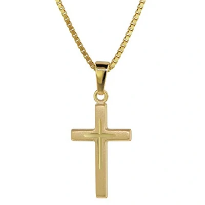 Abbildung von trendor Kette mit Anhänger Kreuz Gold 585 (14 Kt) + Plattierte