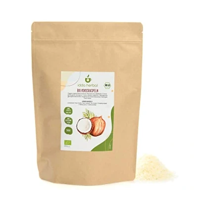 Abbildung von BIO Kokosraspeln (500g), Ungesüßte und ungeröstete Getrocknete Kokos, Kokosflocken aus biologischem Anbau, 100% Natürlich rein, Vegan