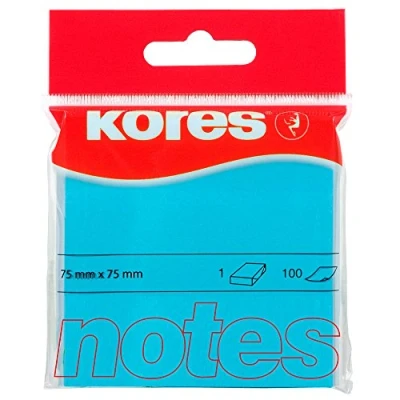 Abbildung von Kores N47078 Haftnotizen Notes, 75 x mm, 100 Blatt, blau
