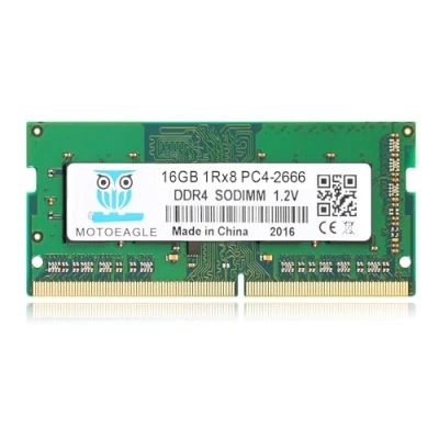 Abbildung von [16 GB DDR4 RAM] 16GB 1RX8 2666 MHz SODIMM PC4 21300 (PC4 2666V) Non ECC Laptop RAM Arbeitsspeicher Unbuffered Dual Rank 260 Pin