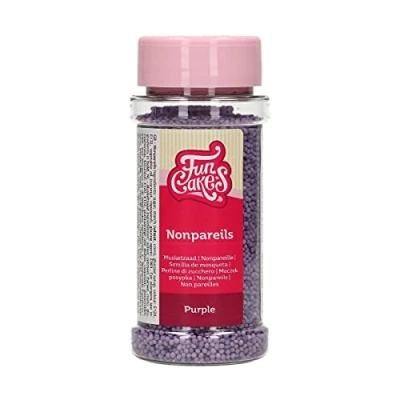 Abbildung von FunCakes Nonpareils Lila: Kuchenstreusel, guter Geschmack, perfekt zum Dekorieren von Kuchen. 80 g.