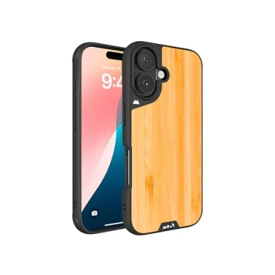 Abbildung von Mous Hülle für iPhone 16 MagSafe Kompatibel Case Limitless 6.0 Bambus Stoßfeste Handyhülle