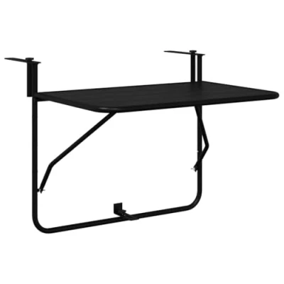 Abbildung von vidaXL Gartentisch Balkontisch Schwarz Pulverbeschichteter Stahl Mittel (1 St)