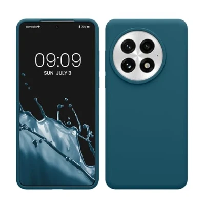 Abbildung von kwmobile Hülle kompatibel mit OnePlus 13 Silikon Handy Case Handyhülle weiche Oberfläche kabelloses Laden Petrol