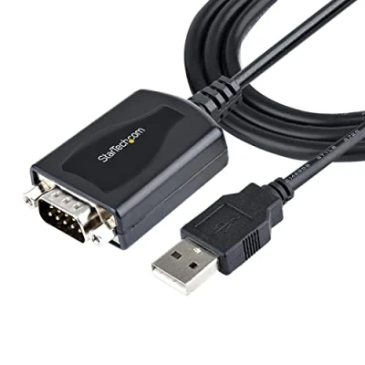 Abbildung von StarTech.com 1m USB auf RS232 Adapter mit COM Speicherung, DB9 Stecker Konverter, zu Seriell für PLC/Drucker/Scanner, Prolific Chipset Windows/Mac (1P3FPC SERIAL)