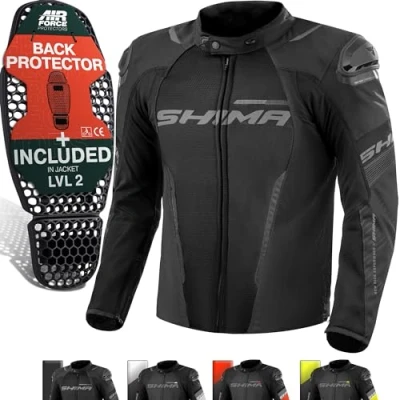 Abbildung von SHIMA Herren Solid 2.0 Motorradjacke, Schwarz/Belüftet, XXL EU