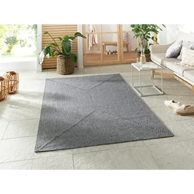 Abbildung von NORTHRUGS Teppich &quot;Trenzado&quot;, rechteckig, In &amp; Outdoor, Handmade Look, Gewebt, Wetterfest, Balkon, Wohnzimmer