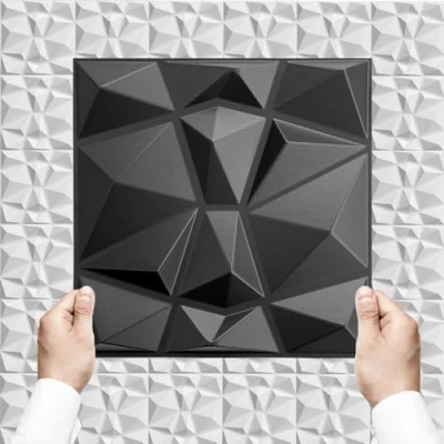Abbildung von IKHEMalarka 3D Wandpaneel Paneele PVC Kunststoffpaneele 30x30cm, BxL: 30,00x30,00 cm, 0,09 qm, (0,09m², 1 Stück) Optik Gamin Room