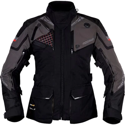 Abbildung von Modeka Panamericana 2 Damen Motorrad Textiljacke, schwarz/dunkelgrau, 42