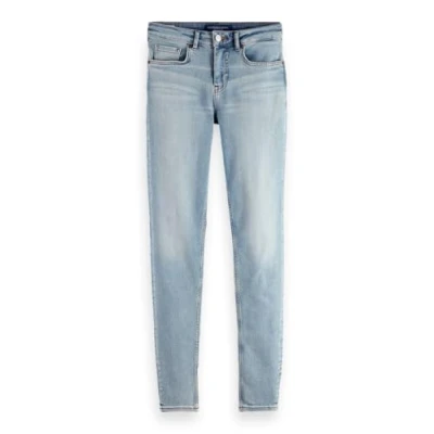 Abbildung von Scotch &amp; Soda Women&#039;s Core Bohemienne mid Rise Skinny Jeans, Blue Mind, 28 34