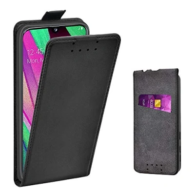 Abbildung von Adicase Galaxy A40 Hülle Leder Tasche für Samsung Handyhülle Flip Case Schutzhülle (Schwarz)
