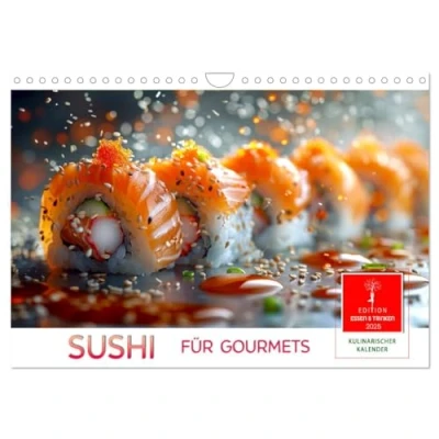 Abbildung von Sushi für Gourmets (Wandkalender 2025 DIN A4 quer), CALVENDO Monatskalender