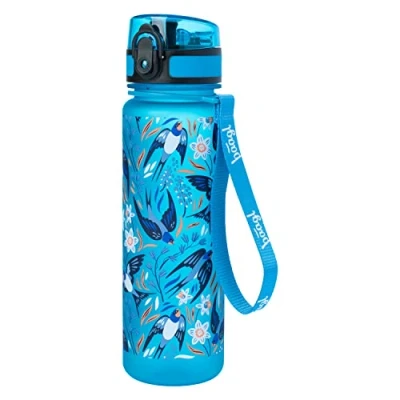 Abbildung von Baagl Kinder Trinkflasche Auslaufsicher Wasserflasche 500ml, Schule und Sport Flasche für Mädchen Tritan (Schwalben)