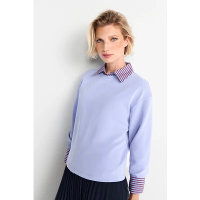 Abbildung von Rich &amp; Royal Supersoftem Langarmshirt, Damen, Größe: 42, Frosty lavender
