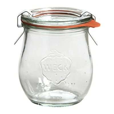 Abbildung von WECK Einmachglas 12x Sturzgläser mit Deckel Ringe Klammern 220 ml Einweckglas, Glas, (12 tlg)
