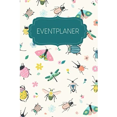 Abbildung von Eventplaner: Gepunktetes Notizbuch zum Planen deiner Parties und Events Motiv: Frühlingstiere