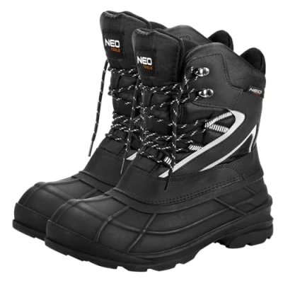 Abbildung von NEO TOOLS Sicherheitsschuhe Herren Winter Größe: 41 46 Winterschuhe mit Reflektoren Rutschfeste Sohle, Wasserdicht, Isoliert Winterarbeitsschuhe Männer, Schneestiefel 43 EU