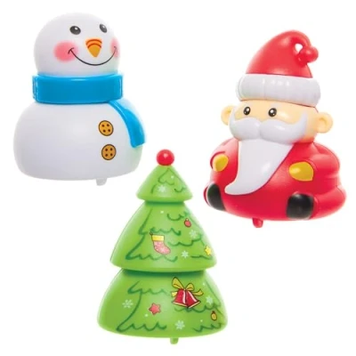 Abbildung von Baker Ross FX889 Weihnachts Rückzieh Rennautos Packung mit 6, Weihnachtliche Partytütenfüller für Kinder