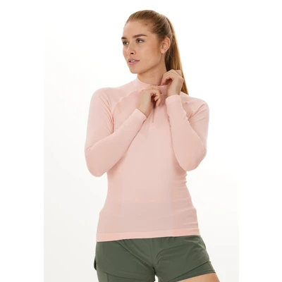Abbildung von Endurance Funktions Halen W Seamless Midlayer Langarmshirt, Damen, Größe: L/XL, Peach whip