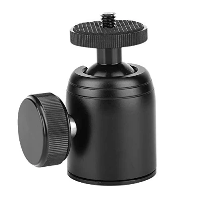 Abbildung von VBESTLIFE 360 Stativ Kugelkopf, 1/4 Zoll drehbares Einbeinstativ Panoramakugelkopf Unterseite Angeschlossen an 3/8 Maximallast 2KG Halterung für SLR Kamera