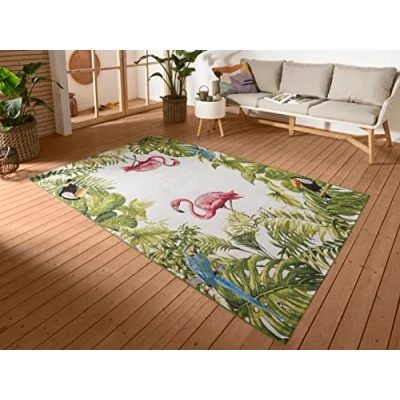 Abbildung von Outdoorteppich Tropical Birds, HANSE Home, rechteckig, Höhe: 3 mm, In &amp; Outdoor, Teppich, Wetterfest, Balkon, Garten, Wohnzimmer, Floral