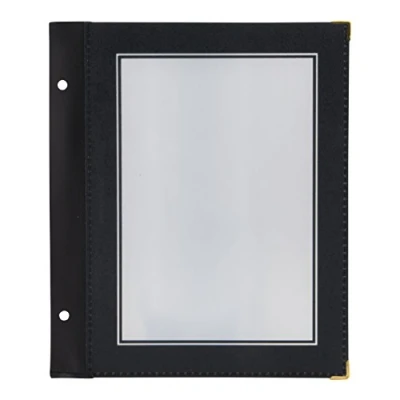 Abbildung von Securit Wood Range A5 Menükarteneinsätze für doppelseitigen 5er. Satz, Schwarz