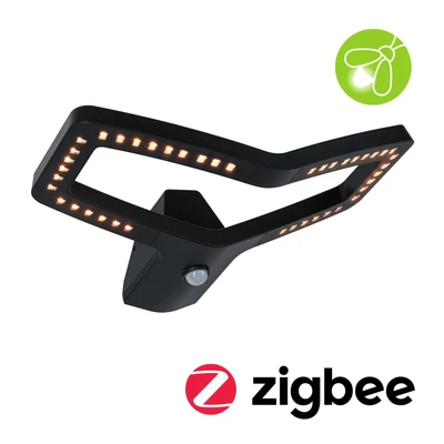Abbildung von Paulmann LED Außen Wandleuchte &quot;Alara IP44 eckig 375x270mm 3000 2200K 10W 230V Anthrazit Metall&quot;, 1 flammig, Smart Home Zigbee 3.0, Bewegungsmelder