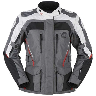 Abbildung von Furygan Apalaches Damen Motorrad Textiljacke Schwarz/Grau/Rot S