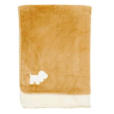 Abbildung von Nattou Supersoft Kuscheldecke für Babys, Hund Charlie, Sehr weiche Oberfläche, 75 x 100 cm, Vegan, Polyester, Beige und Weiß