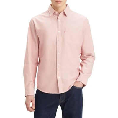 Abbildung von Levi&#039;s Herren Sunset 1 Pocket Standard Hemd mit Button Down Kragen, Sundown Red, S