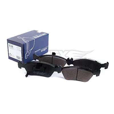 Abbildung von TOMEX brakes TX 12 24 Bremsbelagsatz Vorderachse mit akustischer Verschleißwarnung TOYOTA: Avensis I Kombi, Liftback, Limousine