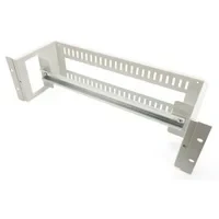 Abbildung von DIGITUS Hutschienenträger 19 Zoll 3HE Rückseite mit Kabel Durchführung DIN Rail 390 mm Breite