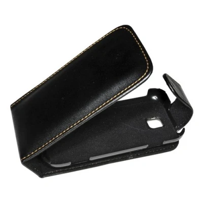 Abbildung von Mobilfunk Krause Flip Case Etui Handytasche Tasche Hülle für Samsung GT S5330 / (Schwarz)