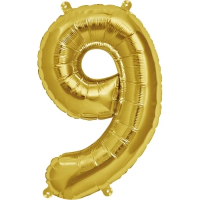 Abbildung von Ballonfolie 9 Gold 86 cm