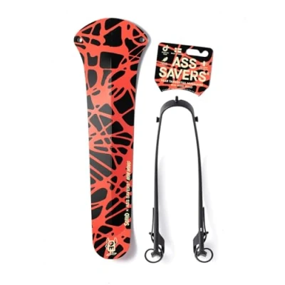 Abbildung von Ass Savers Win Wing 2 Road Squid, Hinterradschutzblech für Gravel Bikes mit schwarzem Querlenker, Reifenbreiten bis zu 35 mm, Ultraleicht, zum Anstecken, einfache Installation und Entfernung, sichere